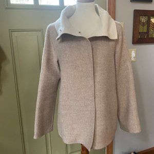 GORGEOUS WOMENS EILEEN FISHER FELTED/BOILED WOOL SWING JACKET S